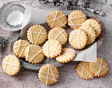 Veganes Zitronenshortbread