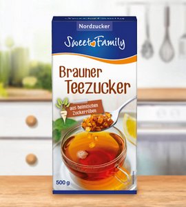 Brauner Teezucker