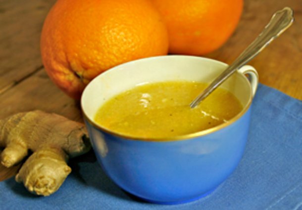 Orangen-Ingwer-Fruchtaufstrich mit Banane (Rezept)